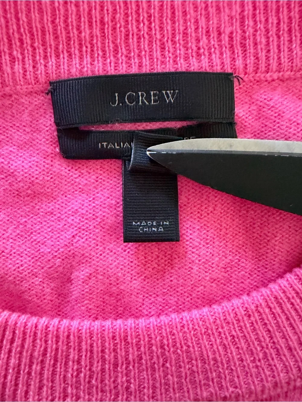 Talbots Size Small Hot Pink 3/4 Sleeve Pure 100% Cashmere Pullover Sweater